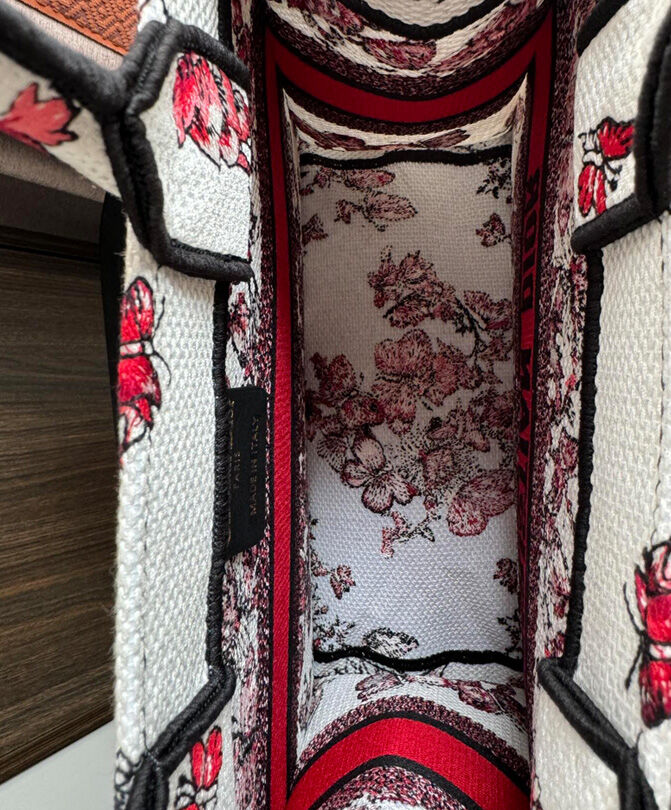 Christian Dior Small Dior Book Tote Red